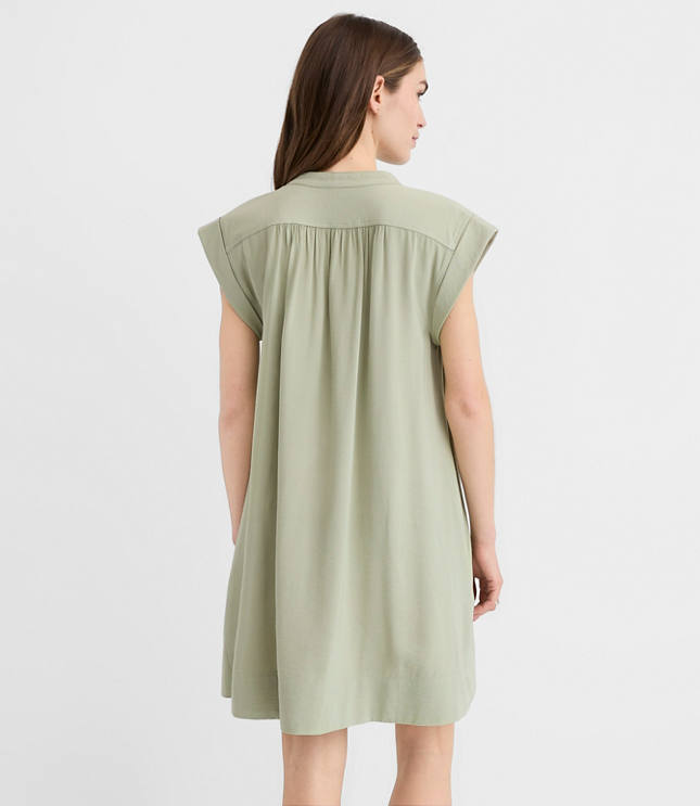Shirred Mini Pocket Dress