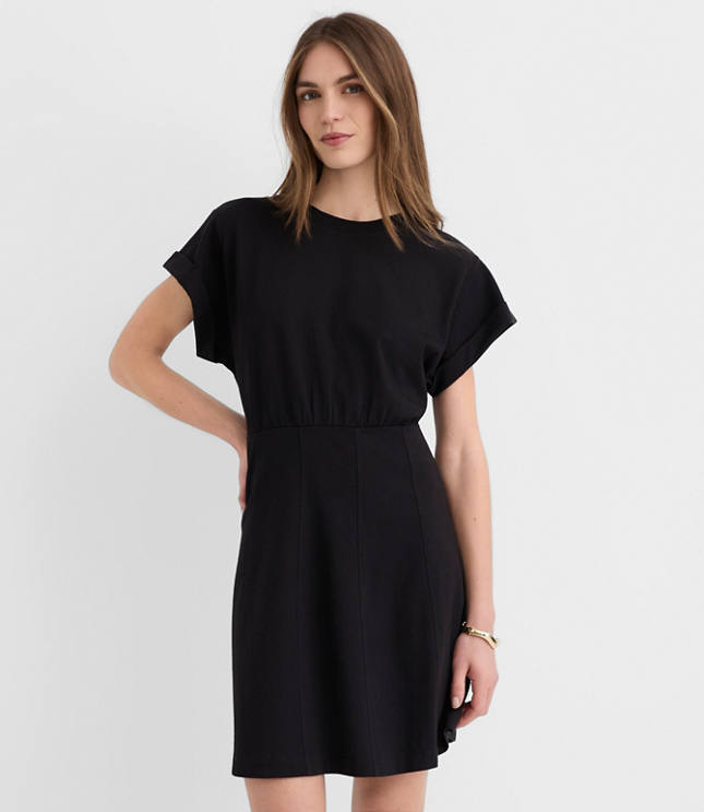 Seamed Mini Tee Dress