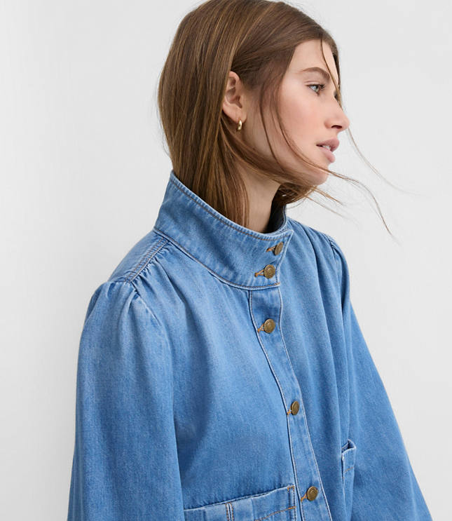 Denim Swing Jacket in Luxe Indigo Wash