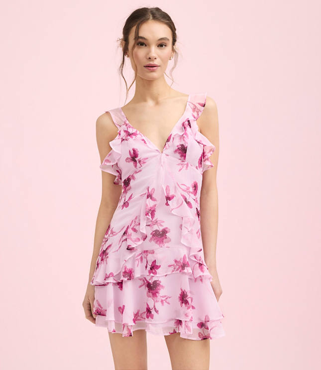 Lately Floral Ruffle Mini Dress