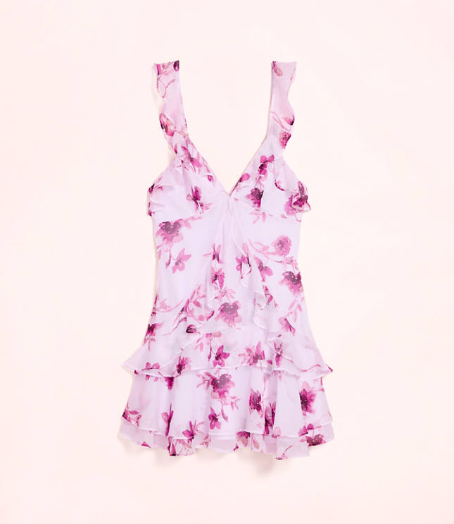 Lately Floral Ruffle Mini Dress