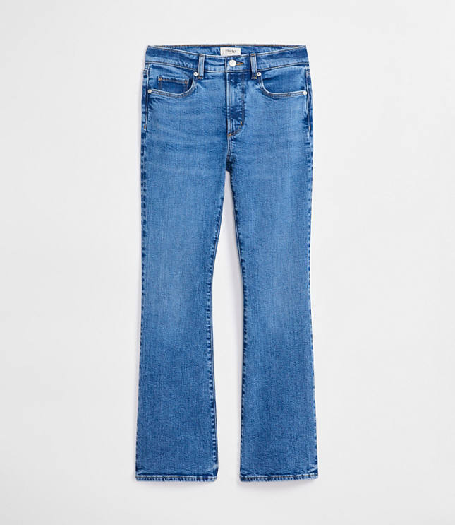 Rivete Petite Curvy Mid Rise Boot Jeans in Vintage Mid Wash
