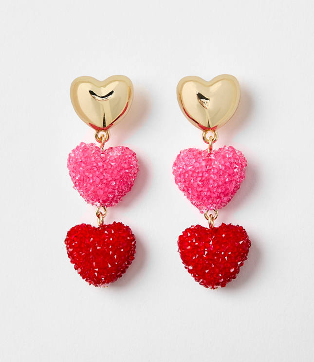 Ombre Heart Drop Earrings