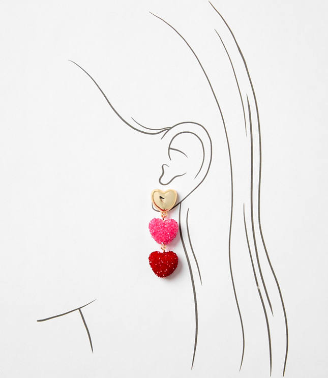 Ombre Heart Drop Earrings