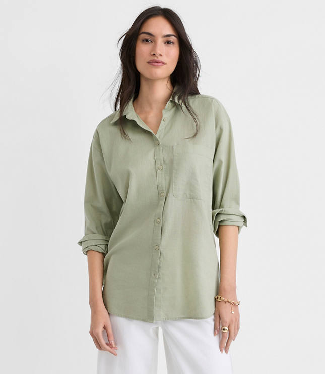 Linen Cotton Everyday Oversized Pocket Shirt