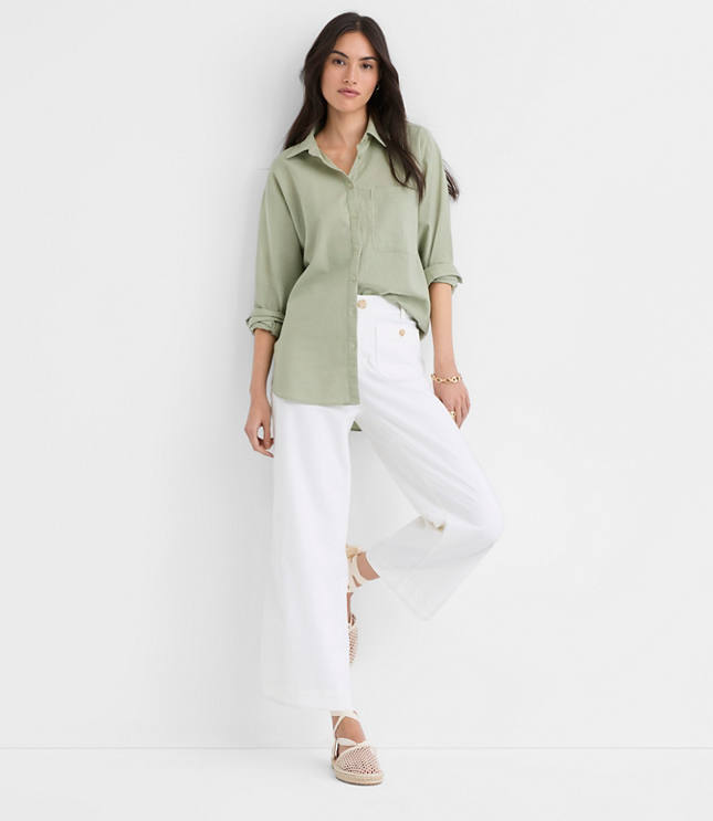 Linen Cotton Everyday Oversized Pocket Shirt