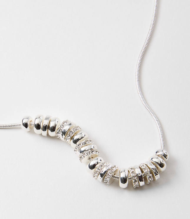 Sparkle Spliced Pull Tie Necklace