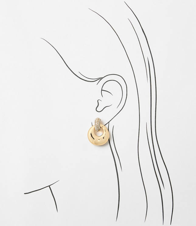 Sparkle Circle Drop Earrings