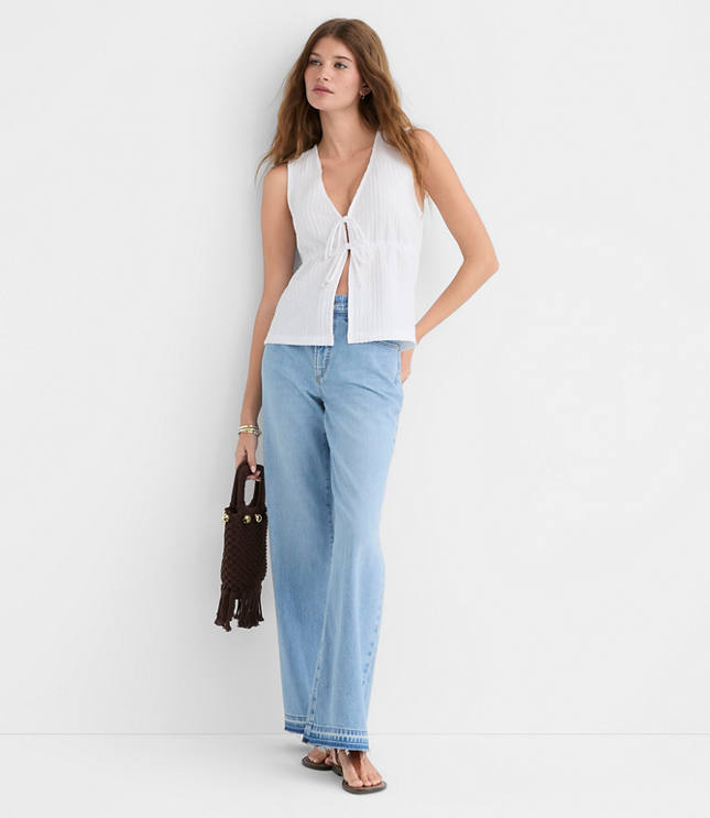 Petite Stitchy Bow Top