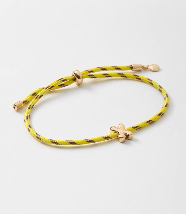 Rope Pull Tie Initial Bracelet