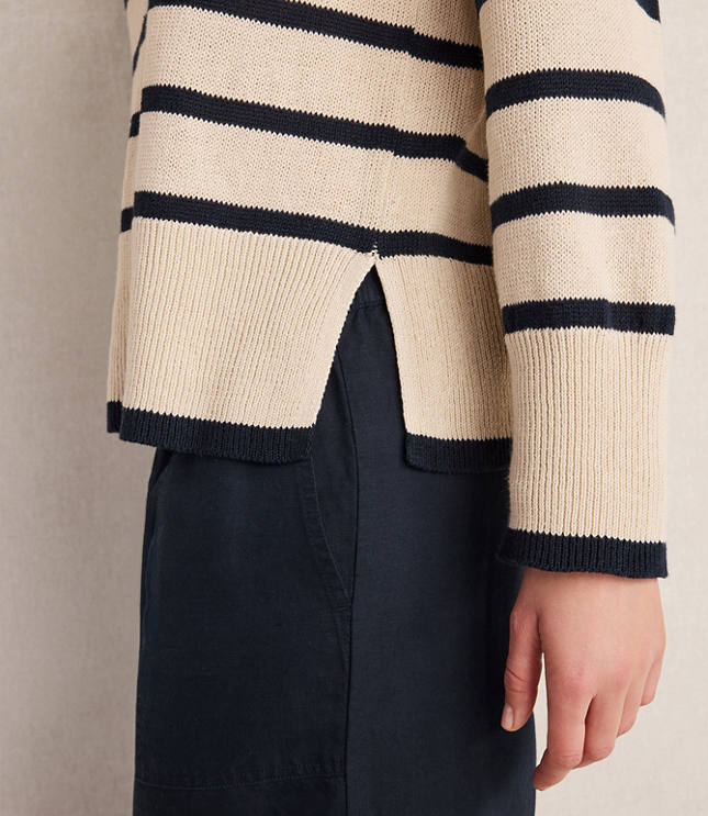 Haven Well Within Organic Cotton Linen Stripe Crewneck