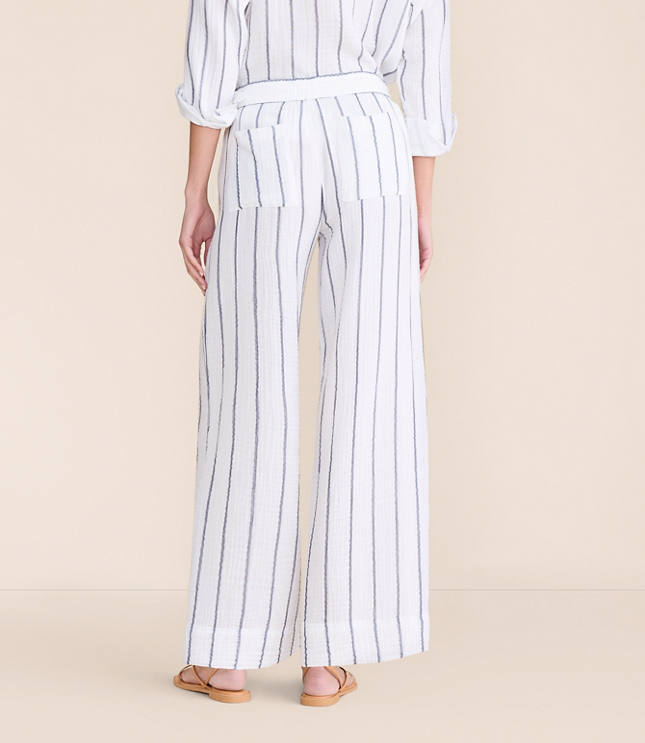 Lou & Grey Striped Triple Cloth Wide Leg Pants carousel Product Image 3