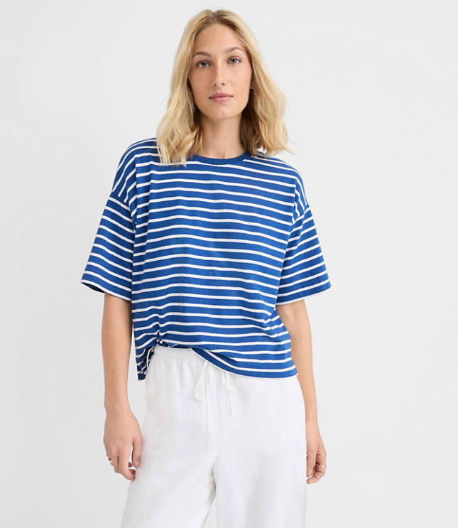 Petite Striped Jersey Modern Tee carousel Product Image 2