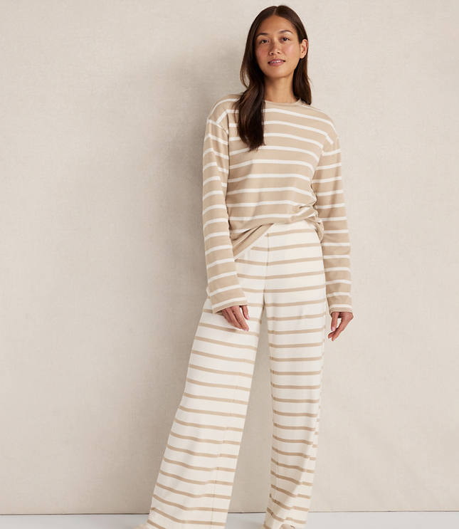 Haven Well Within Brushed Cotton Interlock Stripe Pants