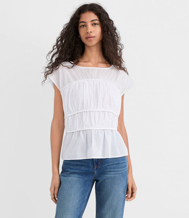 Petite Ruched Wedge Top carousel Product Image 1