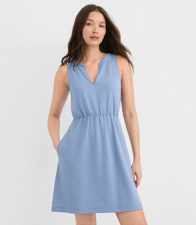 Petite Dotted Jacquard Mini Pocket Dress