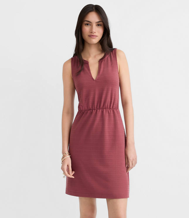 Petite Dotted Jacquard Mini Pocket Dress
