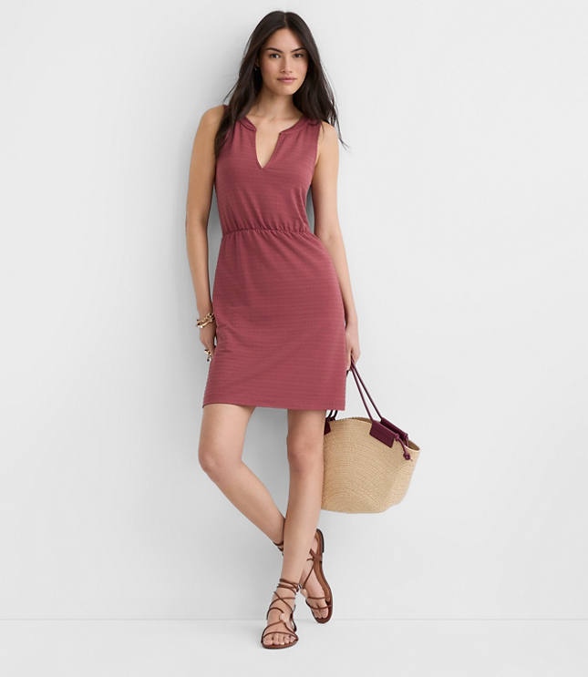 Petite Dotted Jacquard Mini Pocket Dress