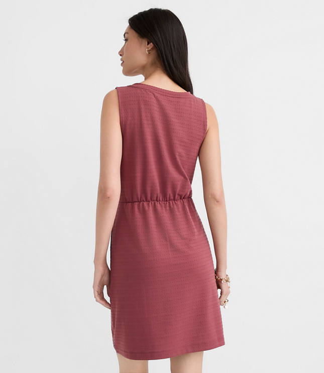 Petite Dotted Jacquard Mini Pocket Dress