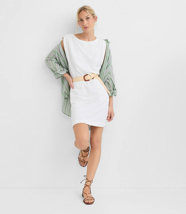 Petite Shirred Terry Mini Pocket Dress carousel Product Image 2