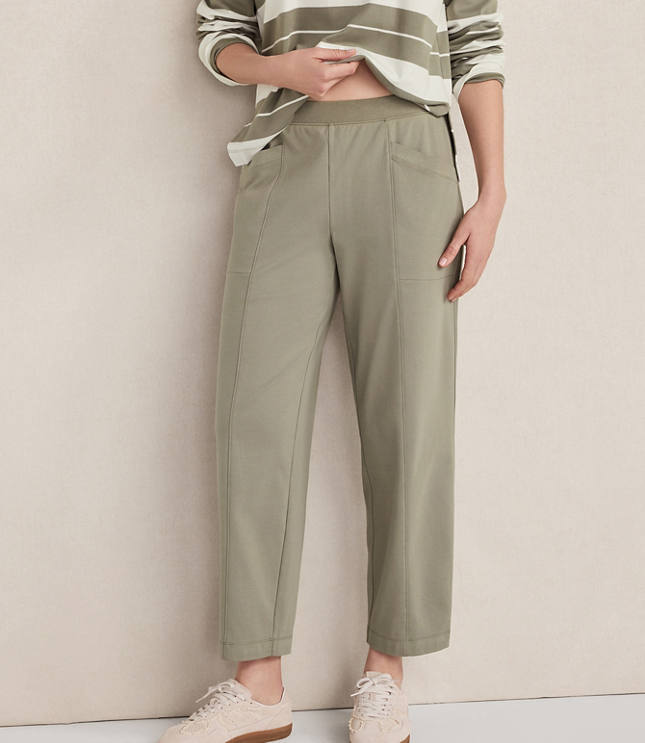 Haven Well Within Organic Cotton Interlock Barrel Leg Pants
