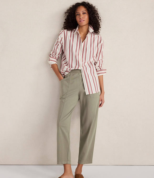 Haven Well Within Organic Cotton Interlock Barrel Leg Pants