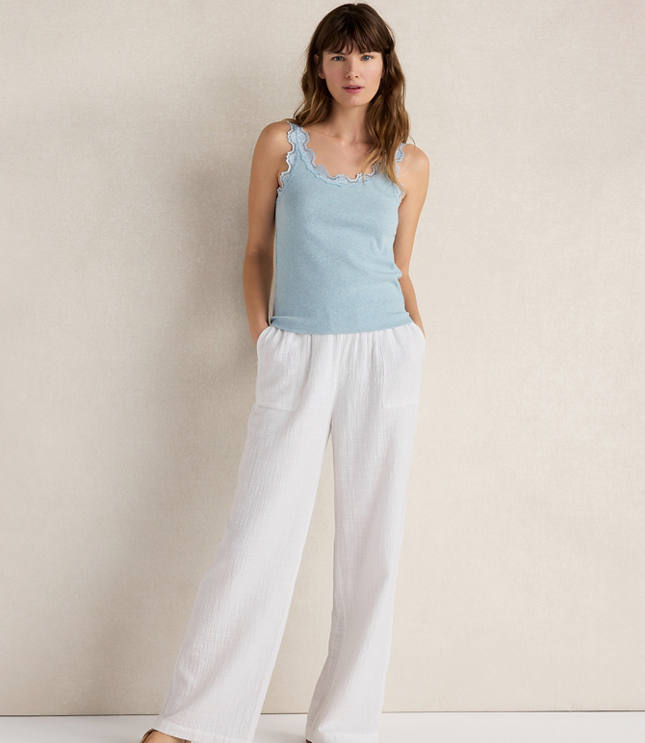Haven Well Within Organic Cotton Rib Knit Lace Tank carousel Product Image 2
