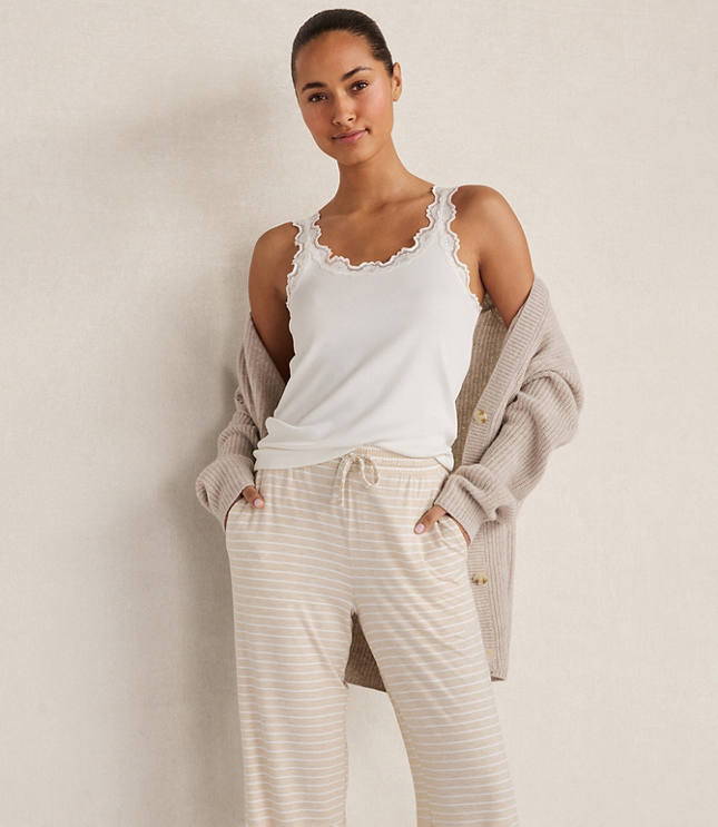 Haven Well Within Organic Cotton Rib Knit Lace Tank