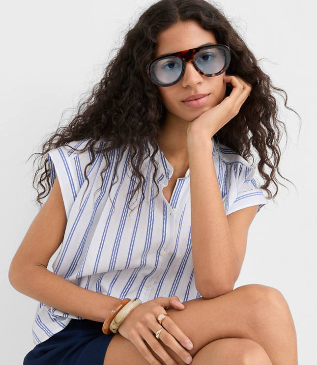 Petite Striped Everyday Dolman Shirt carousel Product Image 2