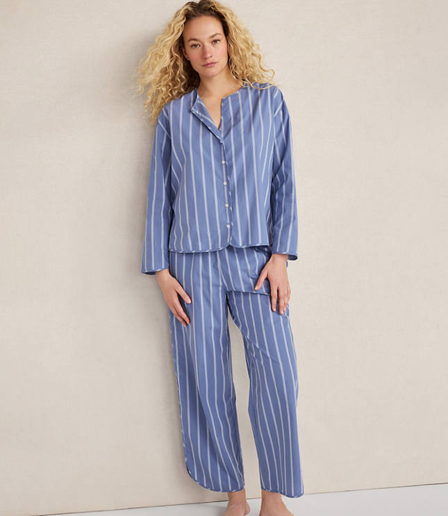 Haven Well Within Organic Cotton Poplin Pinstripe Pajama Top