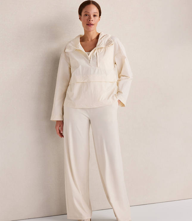 Haven Well Within Crinkle Nylon Half-Zip Hooded Jacket