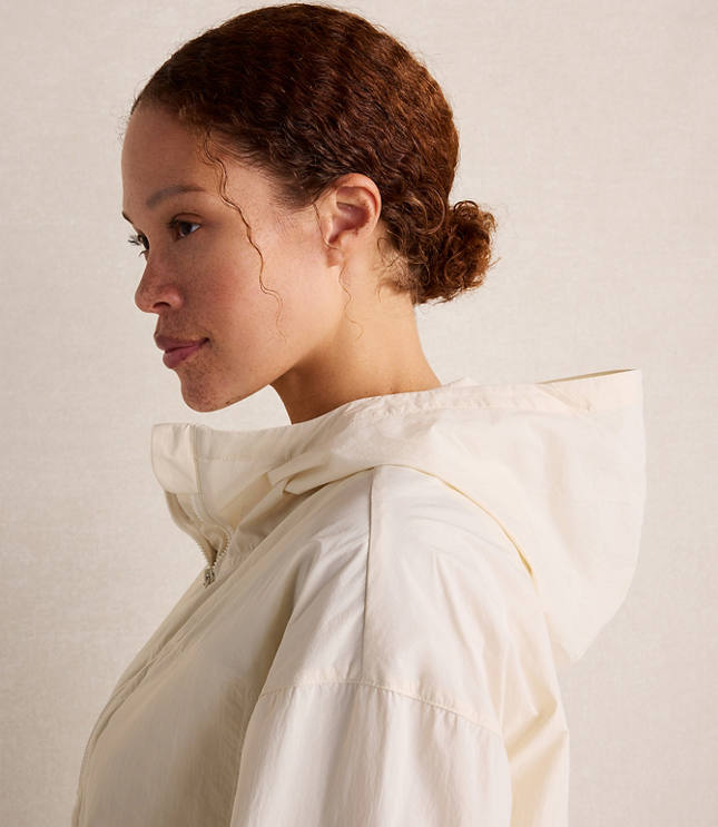 Haven Well Within Crinkle Nylon Half-Zip Hooded Jacket - Sandstone