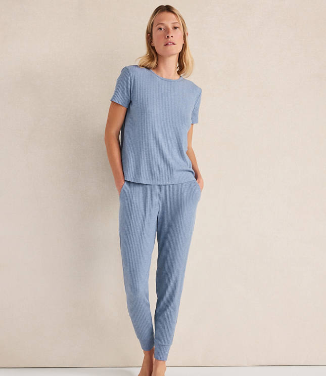 Haven Well Within Drapey Rib Knit Short Sleeve Crewneck