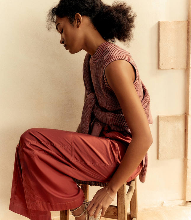 Haven Well Within Garment-Dyed Cotton Shaker Sleeveless Sweater