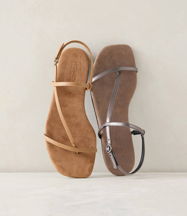 Haven Well Within Leather T-Strap Sandals