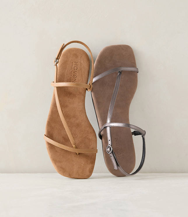 Haven Well Within Leather T-Strap Sandals