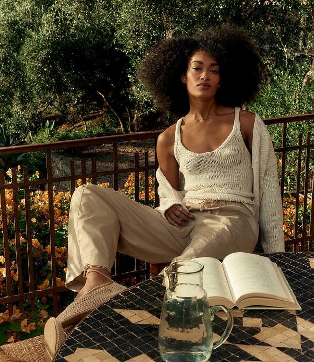 Haven Well Within Cotton Linen Plaited Tank