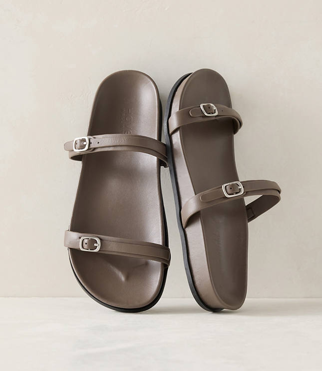 Haven Well Within Leather Double Strap Buckle Sandals