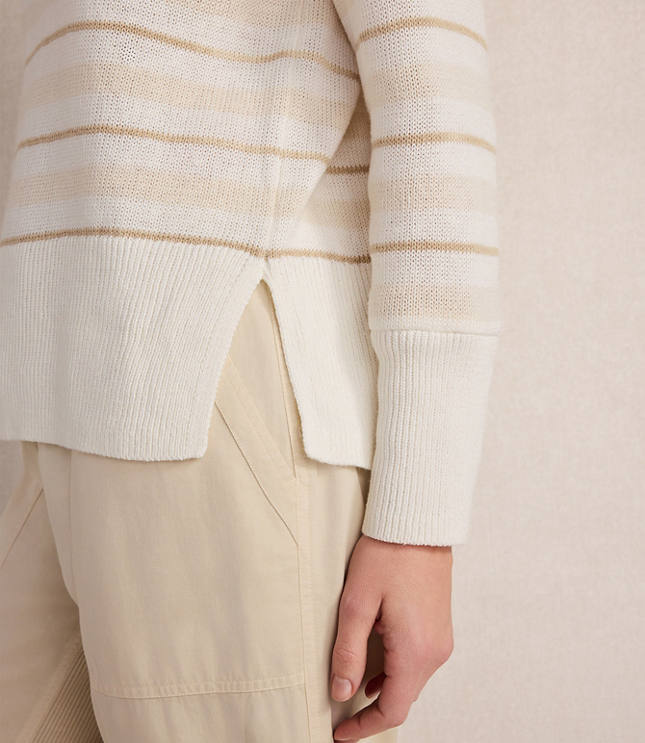Haven Well Within Cotton Linen Stripe Crewneck