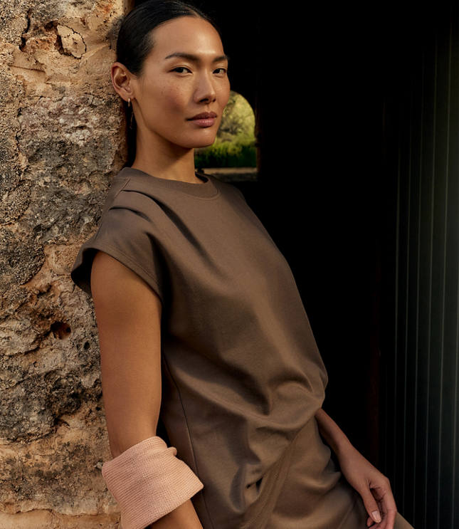 Haven Well Within Organic Cotton Interlock Pleated Tee