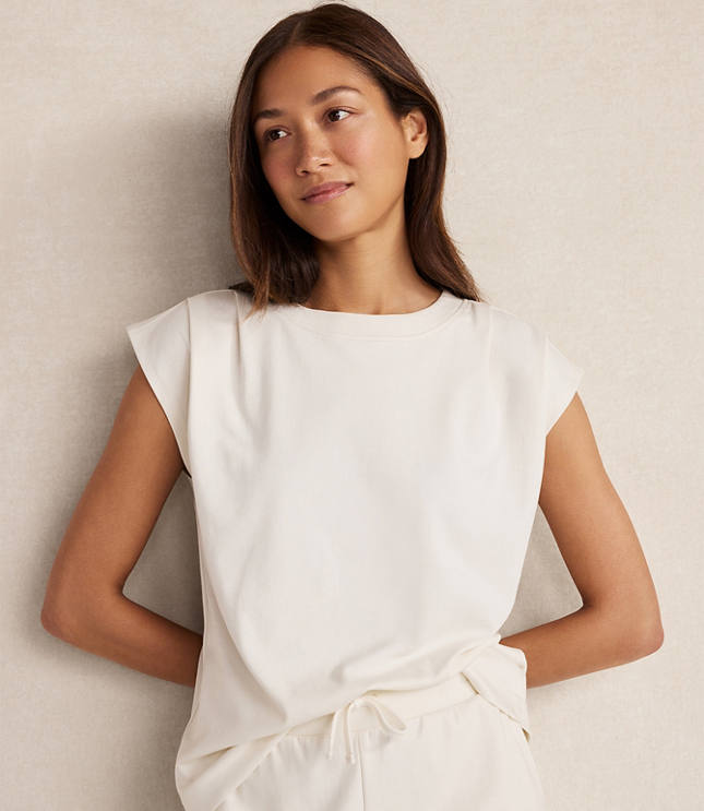 Haven Well Within Organic Cotton Interlock Pleated Tee
