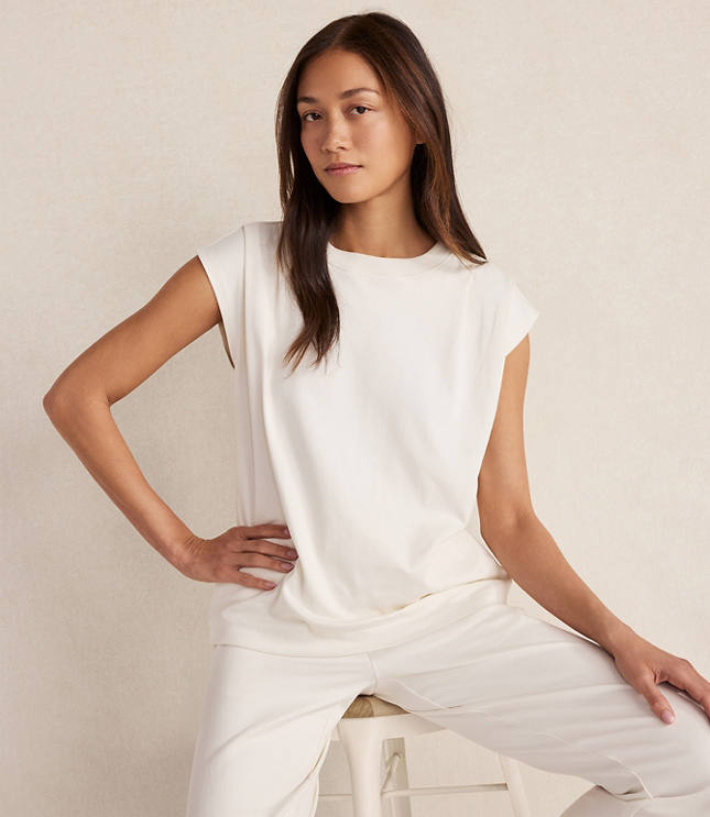 Haven Well Within Organic Cotton Interlock Pleated Tee