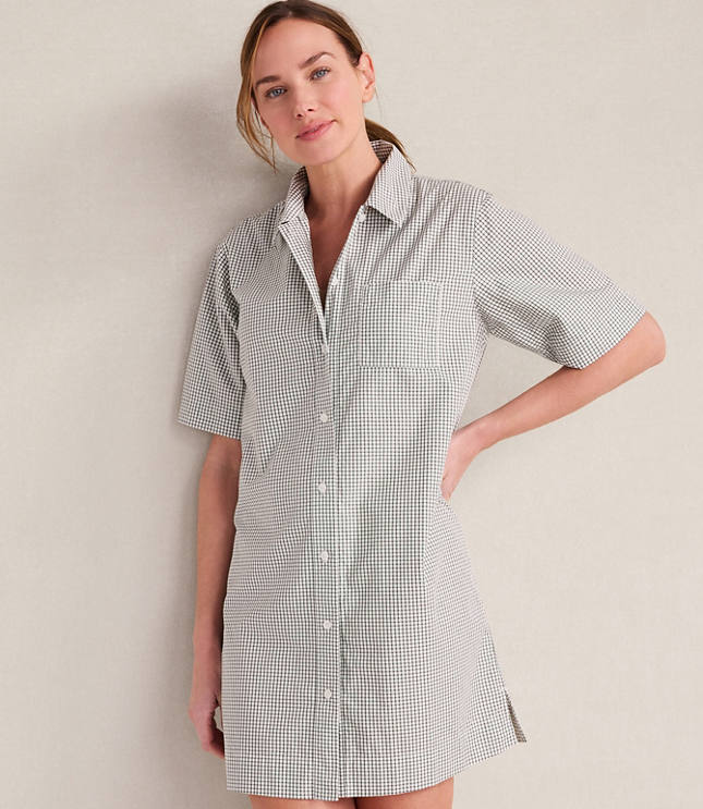 Haven Well Within Organic Cotton Poplin Gingham Sleep Dress