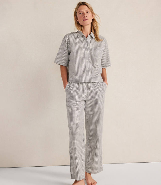Haven Well Within Organic Cotton Poplin Gingham Pajama Top