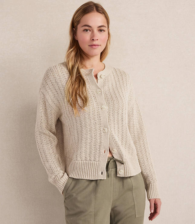Haven Well Within Linen Tape Yarn Cardigan