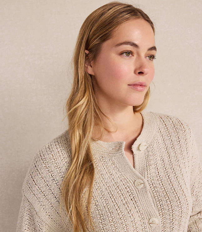 Haven Well Within Linen Tape Yarn Cardigan