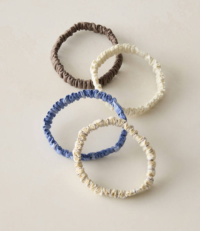 Haven Well Within Cotton Poplin Scrunchies, Pack of 4