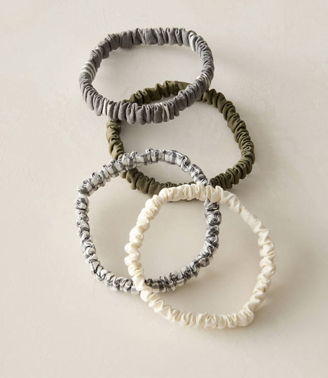 Haven Well Within Cotton Poplin Scrunchies, Pack of 4