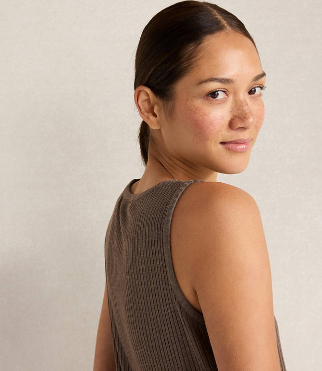 Haven Well Within Drapey Rib Knit Scoop Neck Tank
