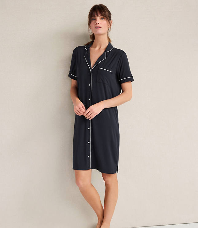 Haven Well Within Calm & Cool Notch Collar Sleep Dress